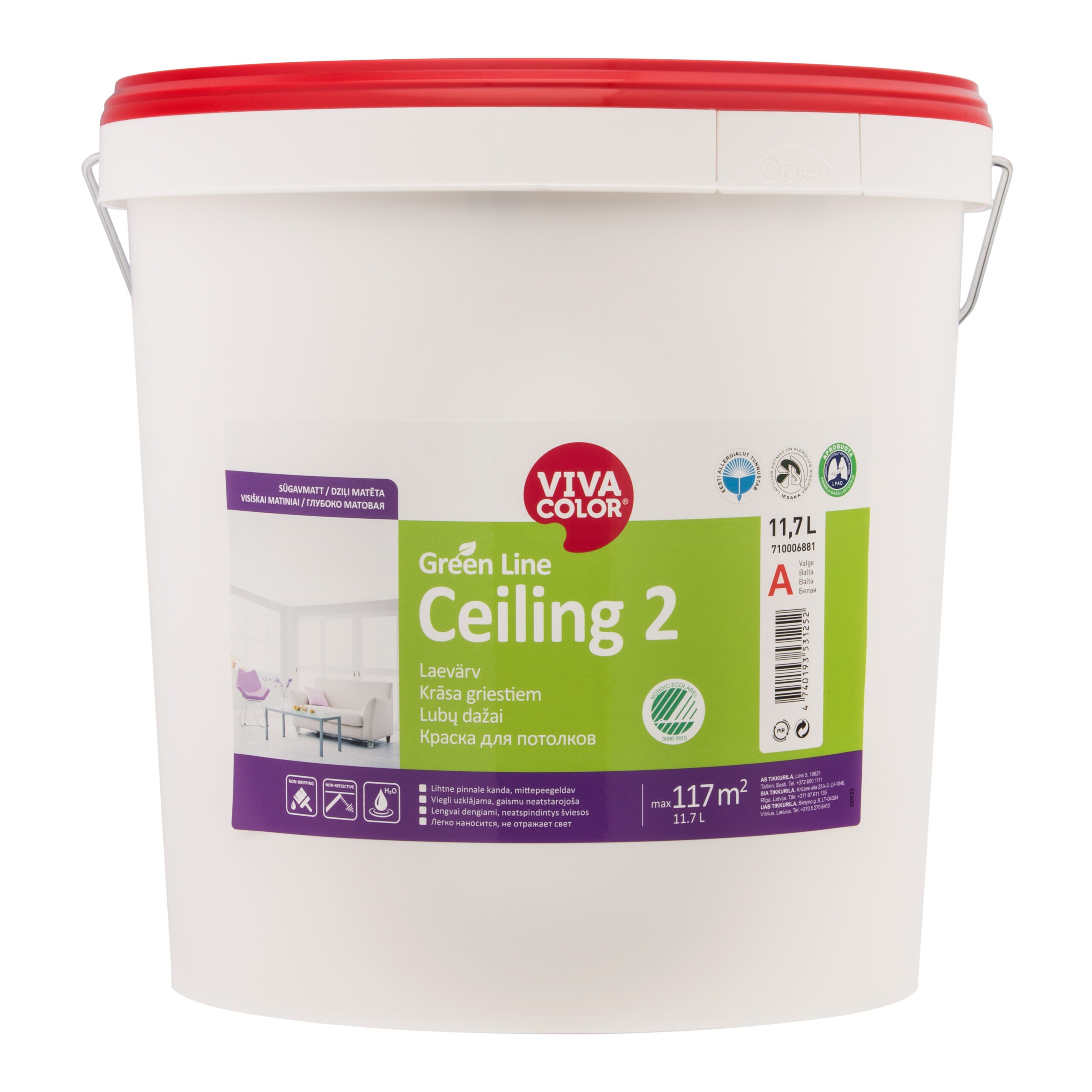 LAEVÄRV VIVACOLOR GREEN LINE CEILING 2 A 11,7L