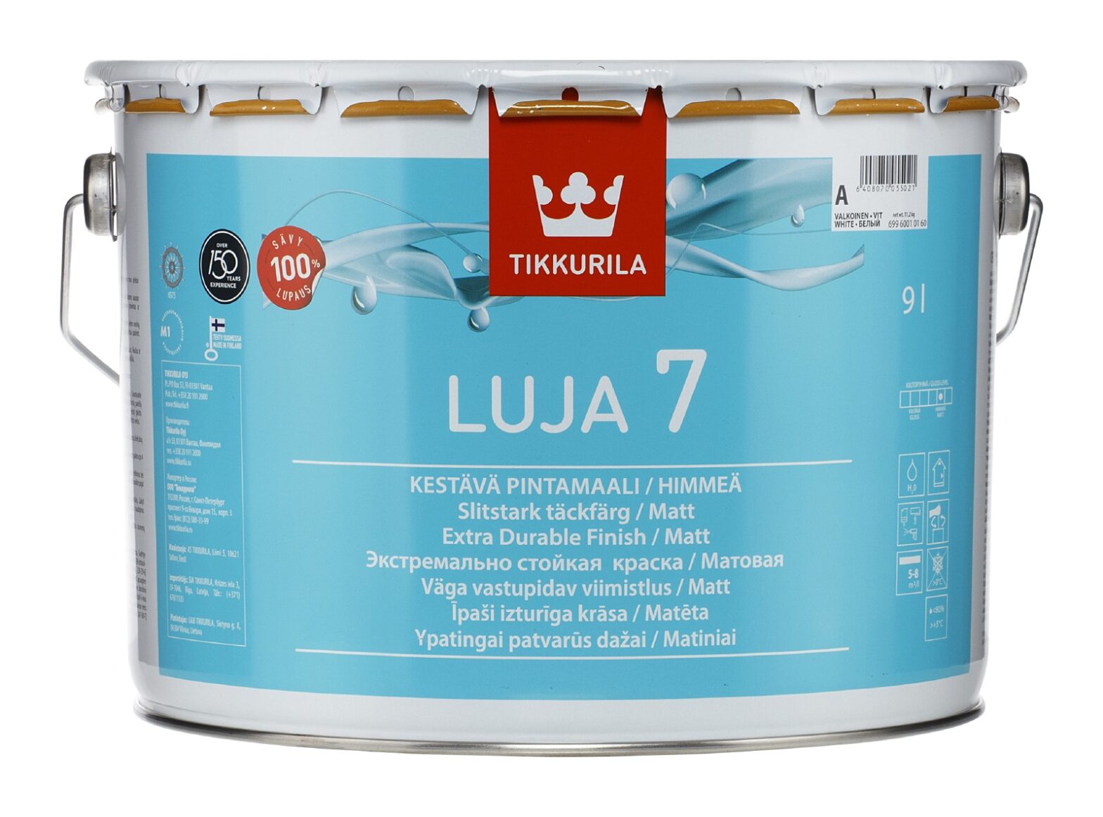 SEINAVÄRV TIKKURILA LUJA 7 A 9L MATT