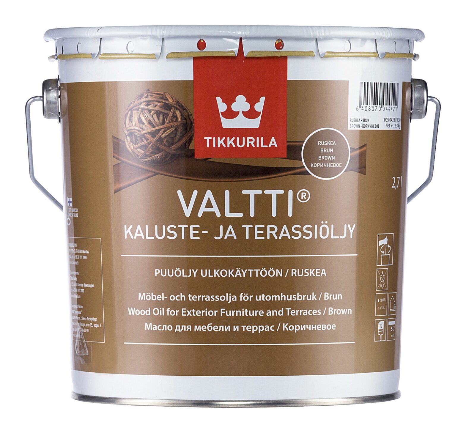 TERRASSIÕLI TIKKURILA VALTTI PRUUN 2,7L