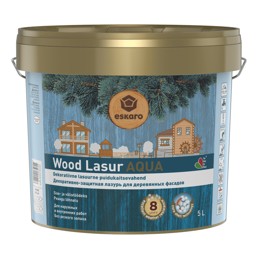 PUIDUKAITSEVAHEND ESKARO WOOD LASUR 5L VÄRVITU