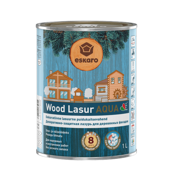 PUIDUKAITSEVAHEND ESKARO WOOD LASUR 1L VALGE