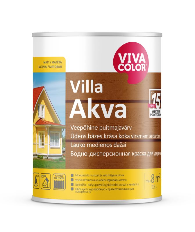 PUITFASSAADIVÄRV VIVACOLOR VILLA AKVA A 0.9L