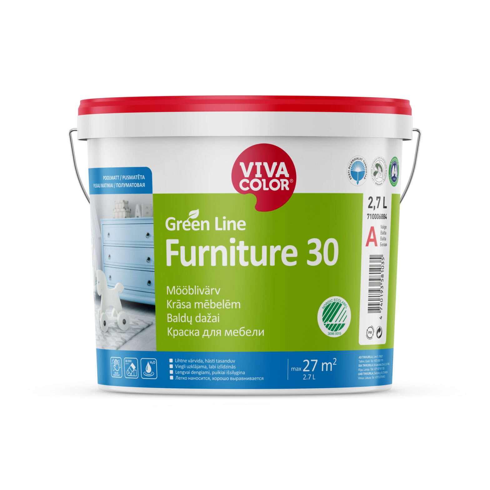 MÖÖBLIVÄRV VIVACOLOR GREEN LINE FURNITURE A 2.7L