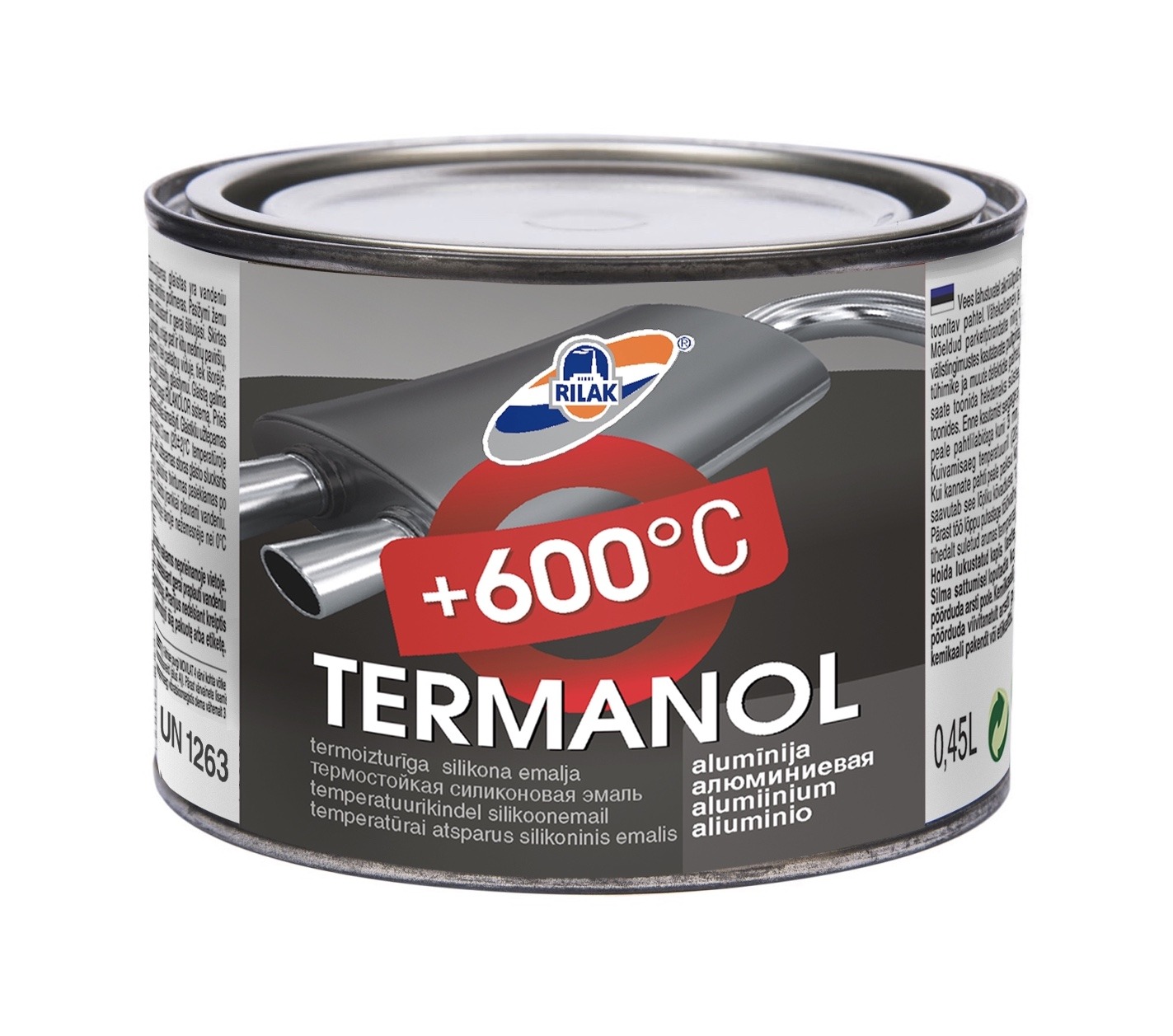 KUUMAKINDELEMAIL RILAK TERMANOL ALUMIINIUM 0,45L