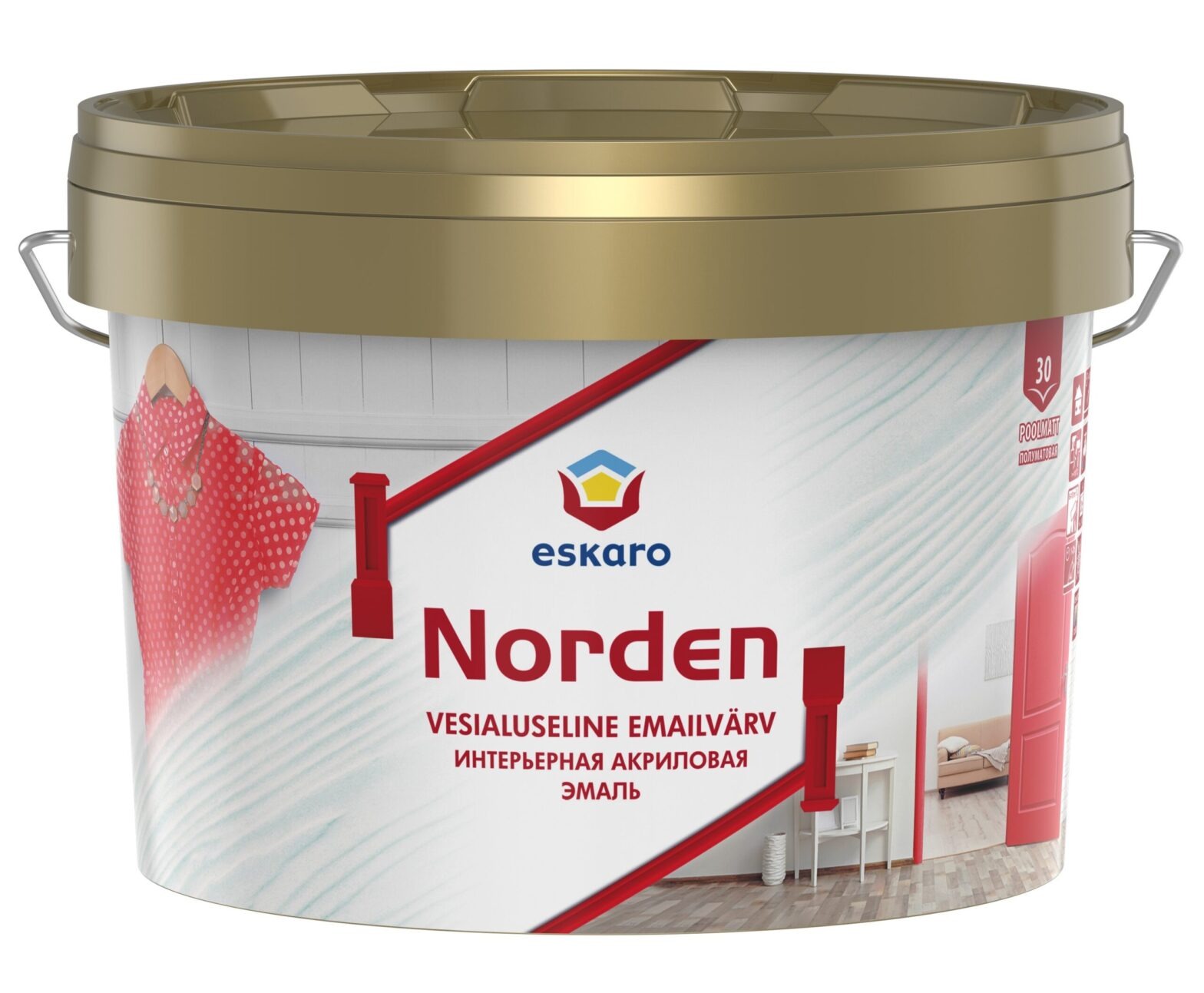 NORDEN-30 POOLMATT AKRÜULAATEMAILVÄRV 2,7L