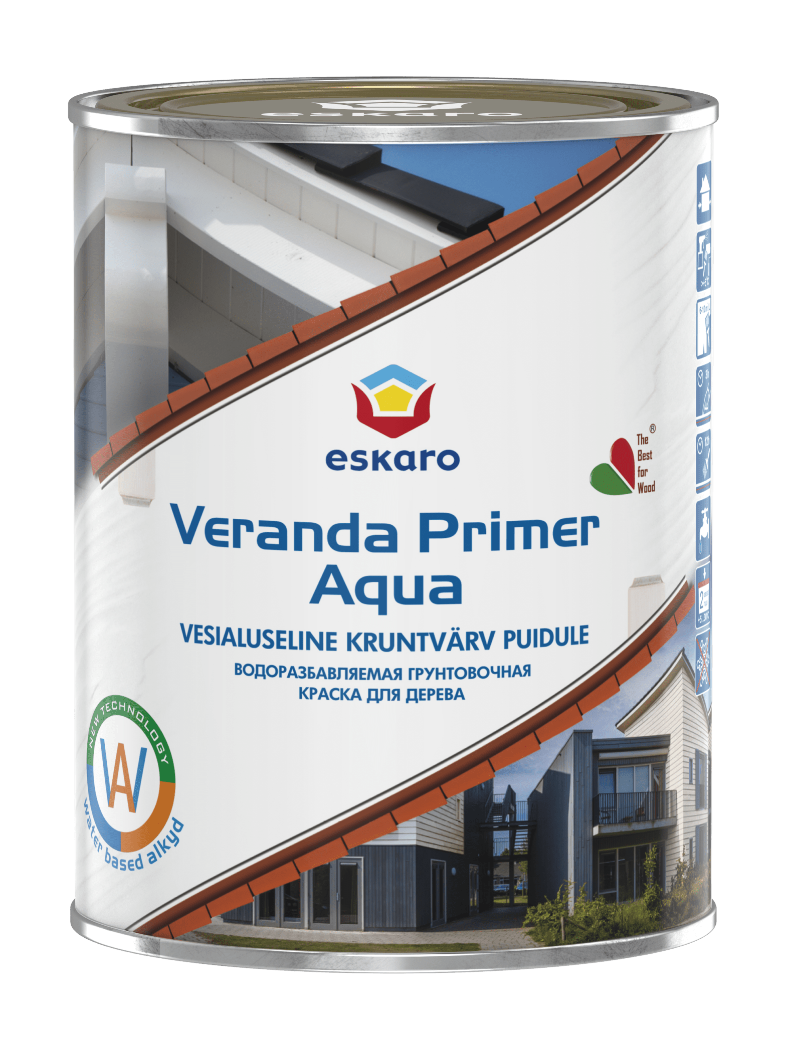 KRUNTVÄRV ESKARO VERANDA PRIMER AQUA 0,9L