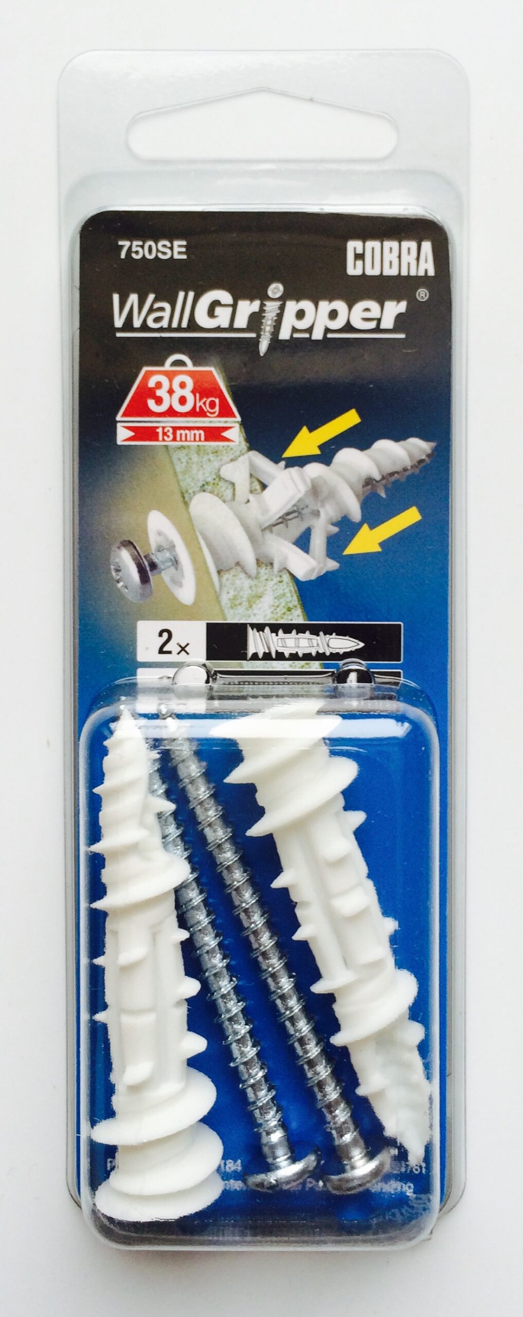 KIPSPLAADI TÜÜBEL WALLGRIPPER 4.0MM 2TK/PK