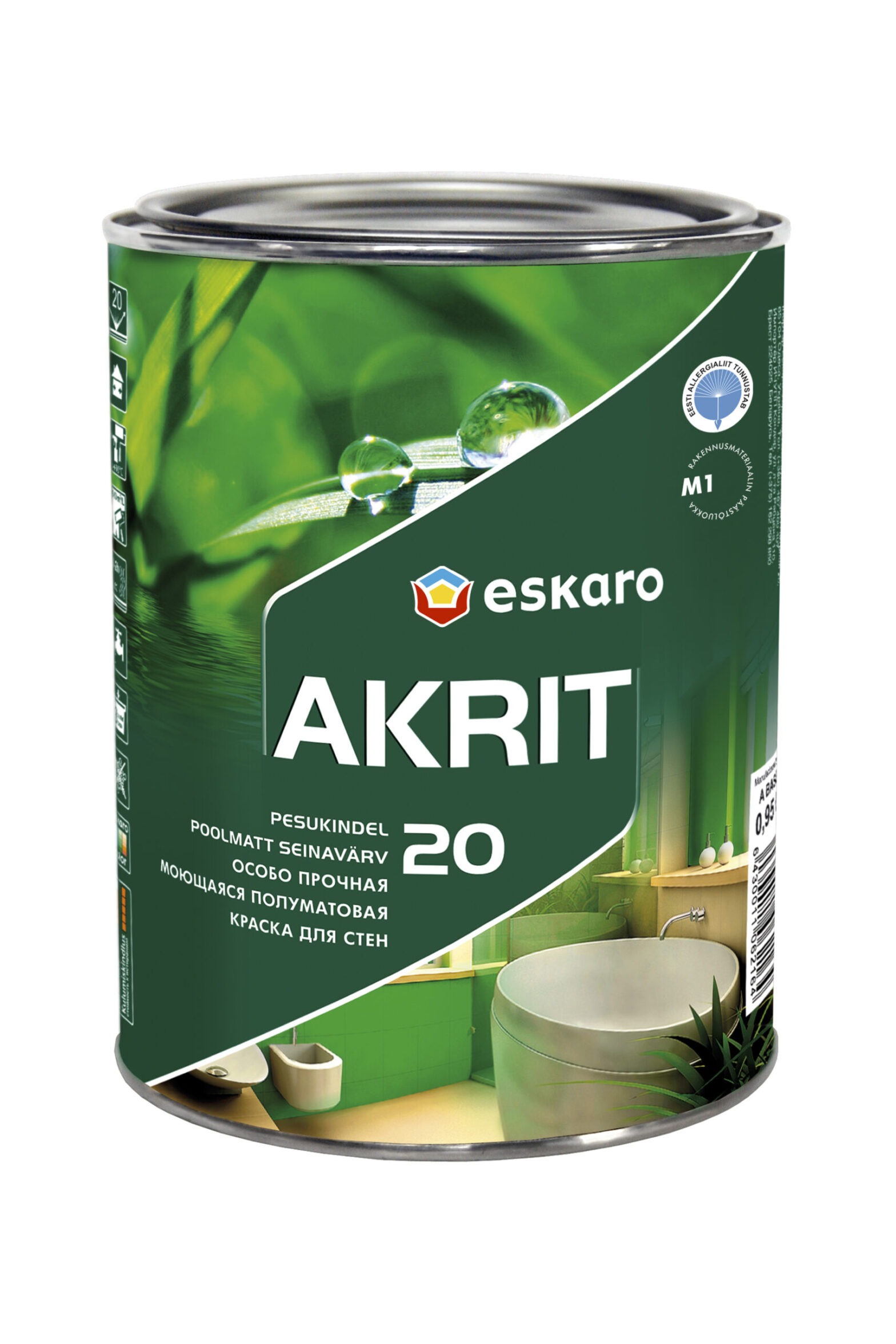 SEINAVÄRV ESKARO AKRIT-20 0,95L POOLMATT