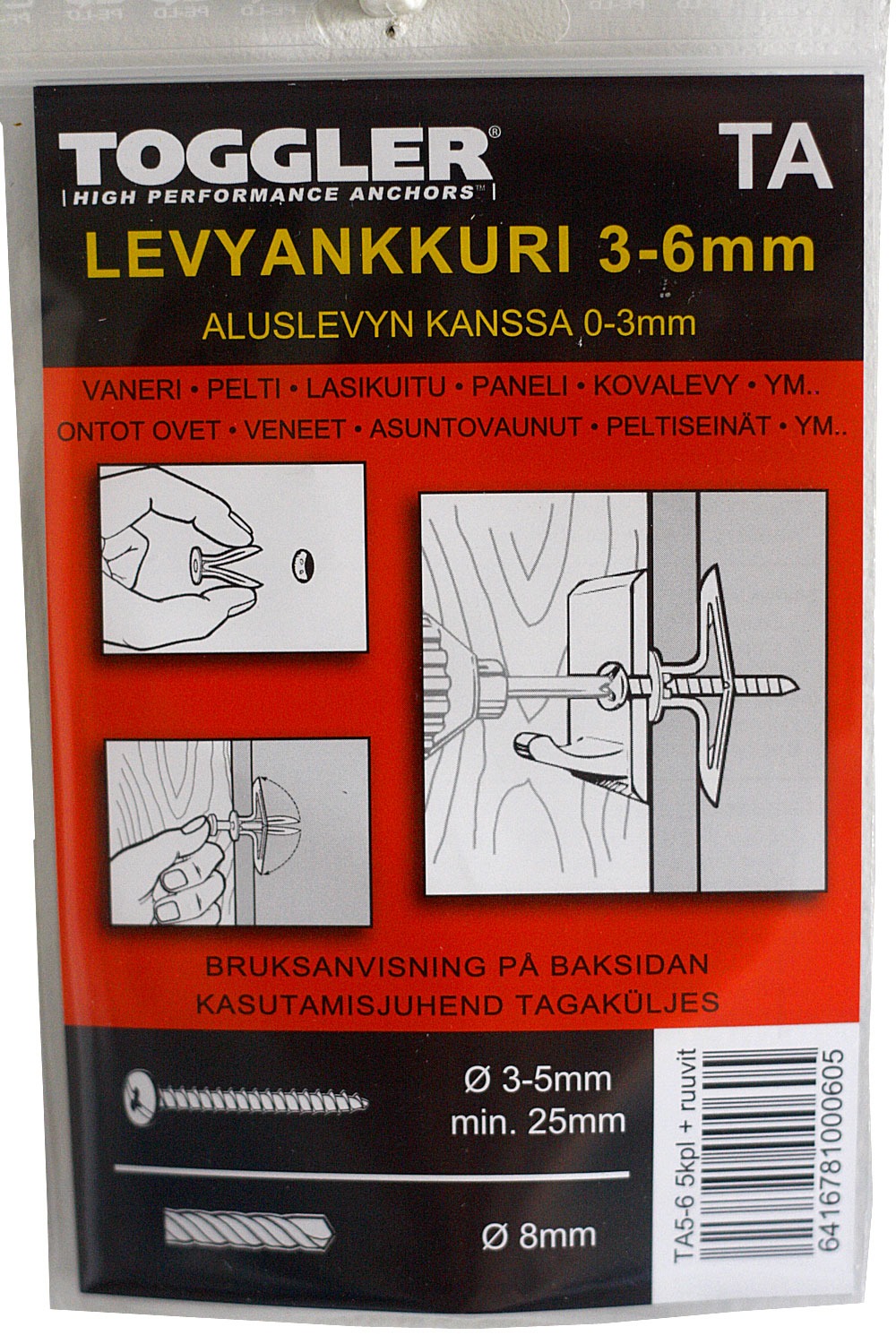 TÜÜBEL TOGGLER TA5-6+KRUVI 5TK