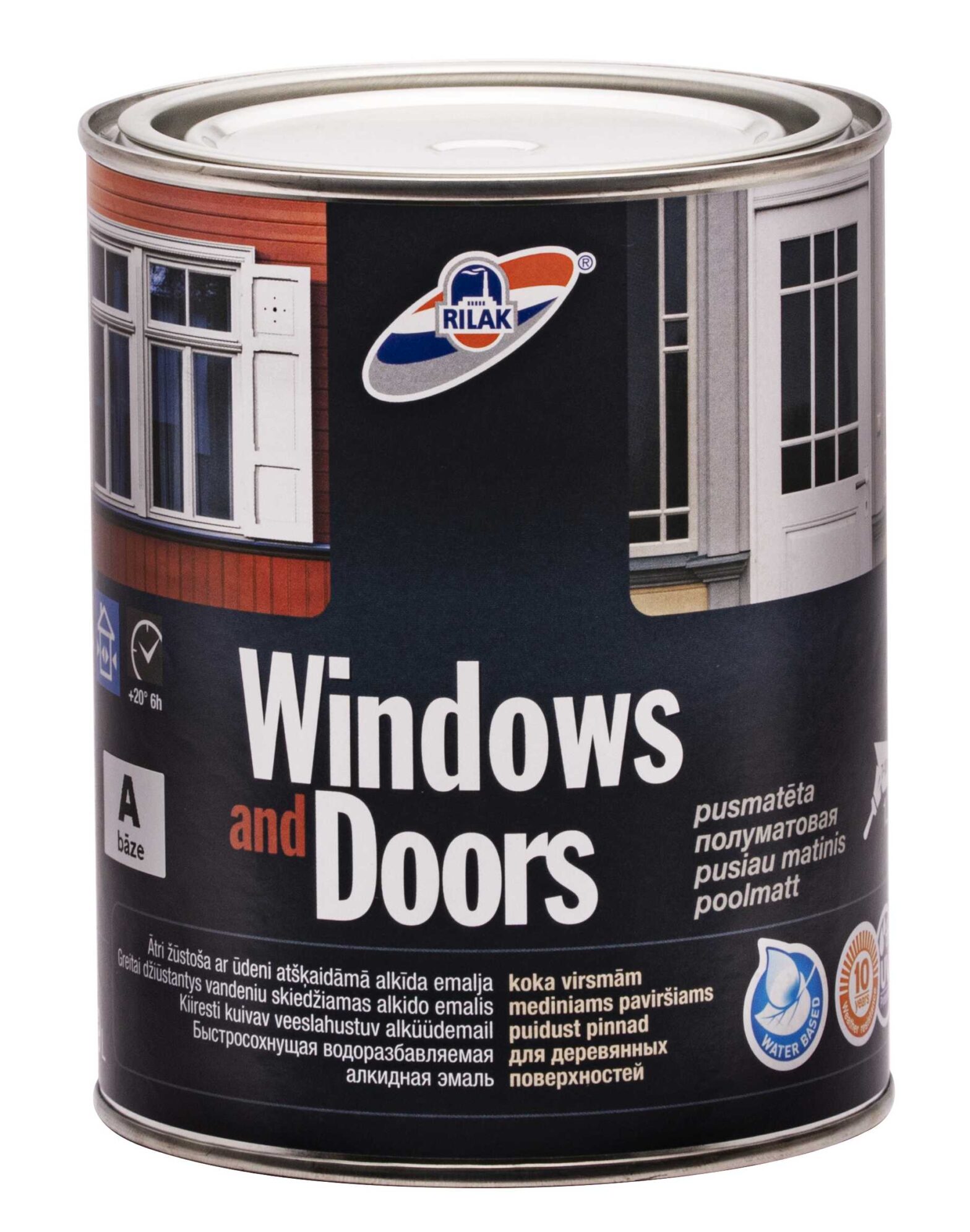 AKNAVÄRV RILAK WINDOWS & DOORS A 0,9L POOLMATT