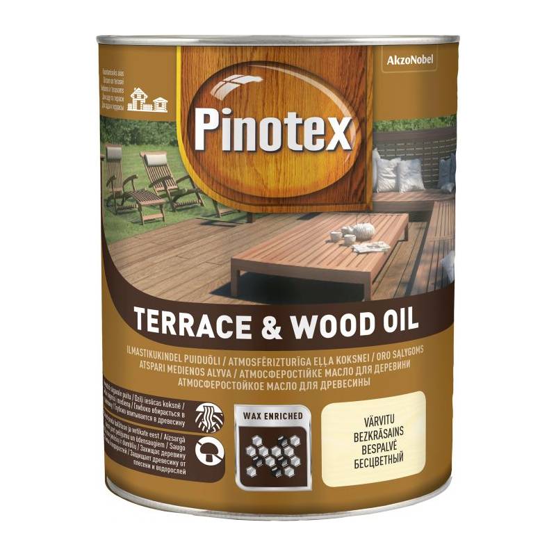 PUIDUKAITSEÕLI PINOTEX TERRACE&WOOD OIL VÄRVITU 1L