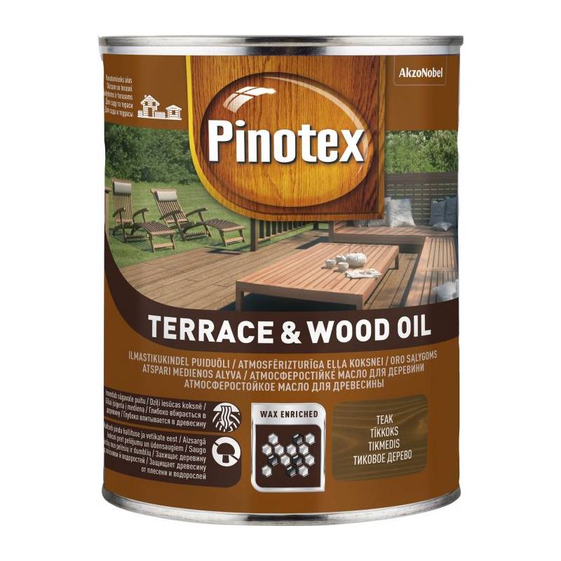 PUIDUKAITSEÕLI PINOTEX TERRACE&WOOD OIL TEAK 1L