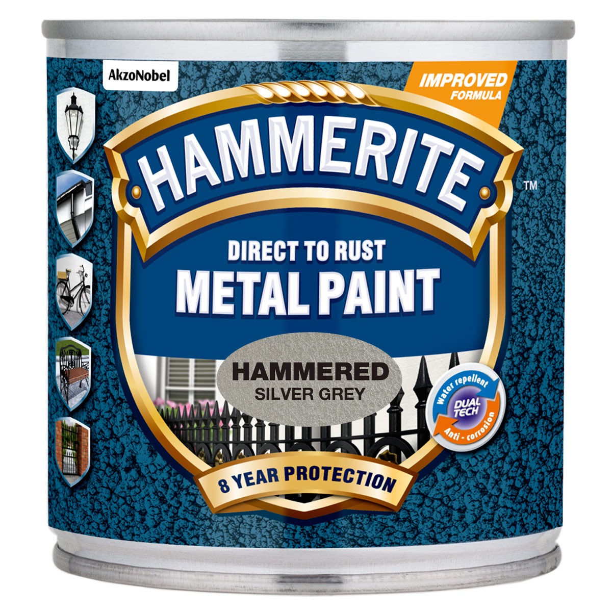 METALLIVÄRV HAMMERITE HAMMERED HÕBEHALL 250ml