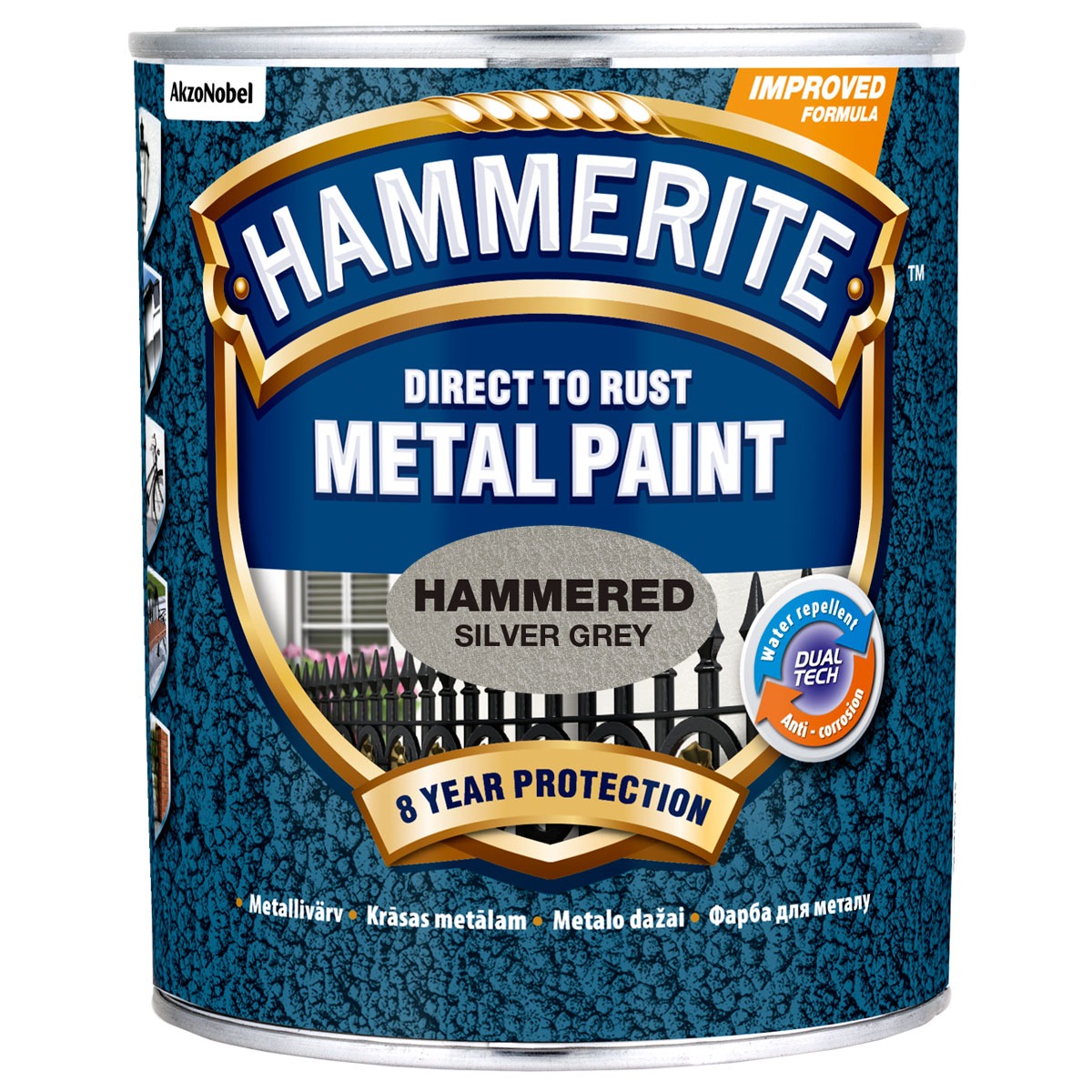 METALLIVÄRV HAMMERITE HAMMERED HÕBEHALL 750ml