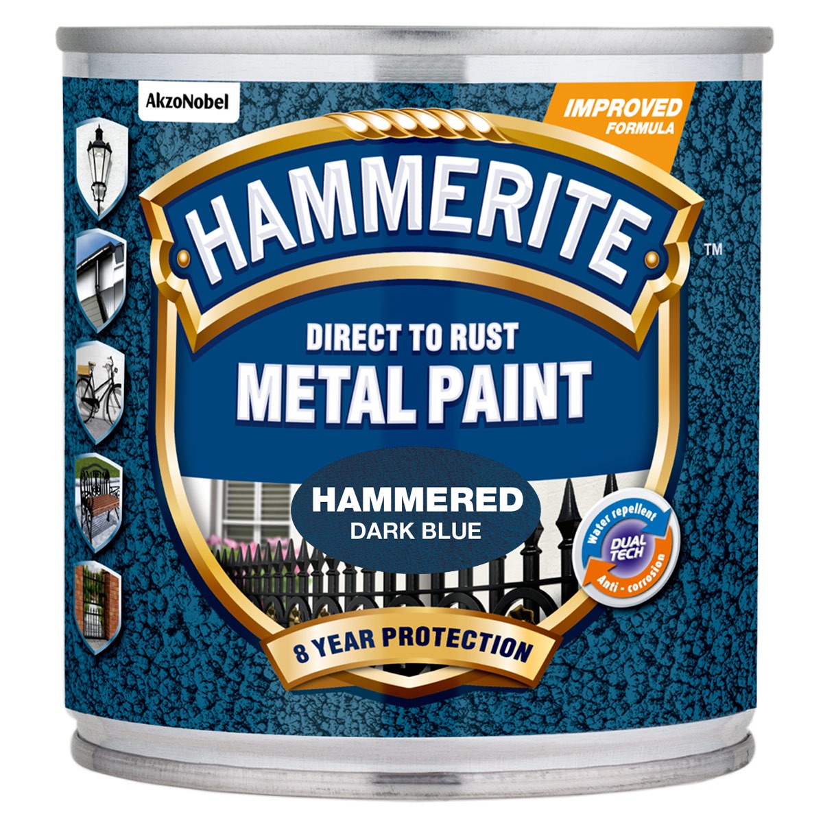 METALLIVÄRV HAMMERITE HAMMERED TUMESININE 250ml