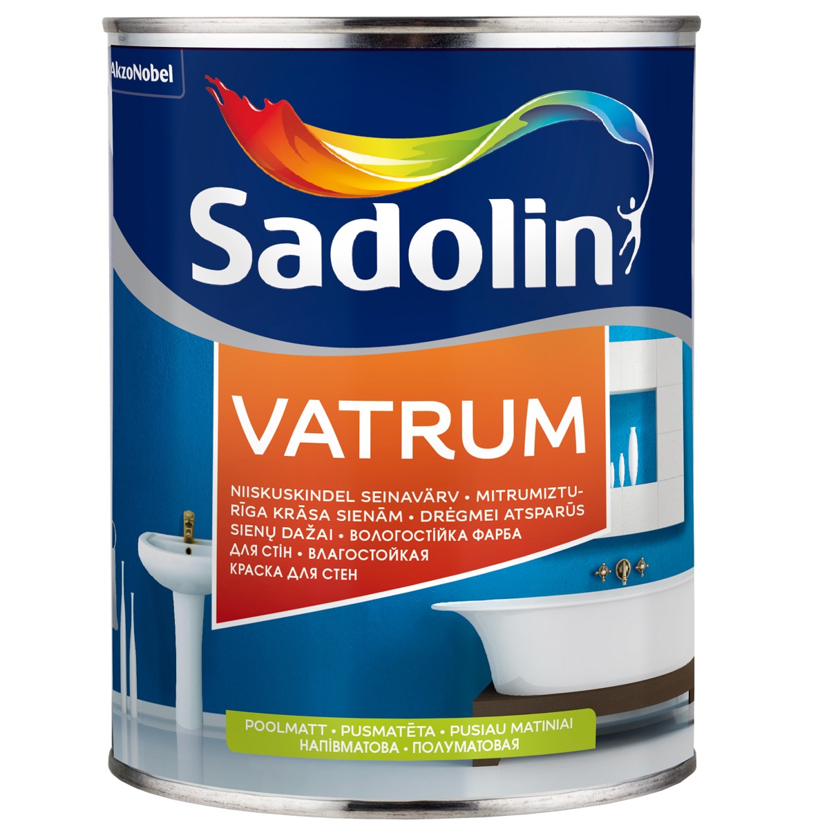 SEINAVÄRV SADOLIN VATRUM BW 1L POOLLÄIKIV