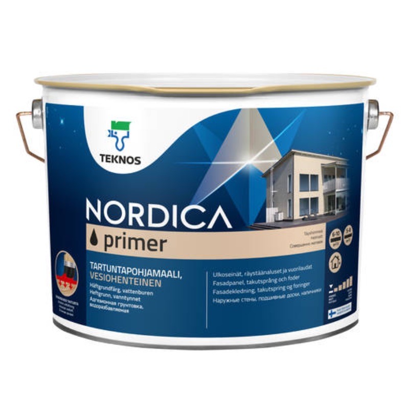 KRUNTVÄRV PUIDULE TEKNOS NORDICA PRIMER VALGE 9L