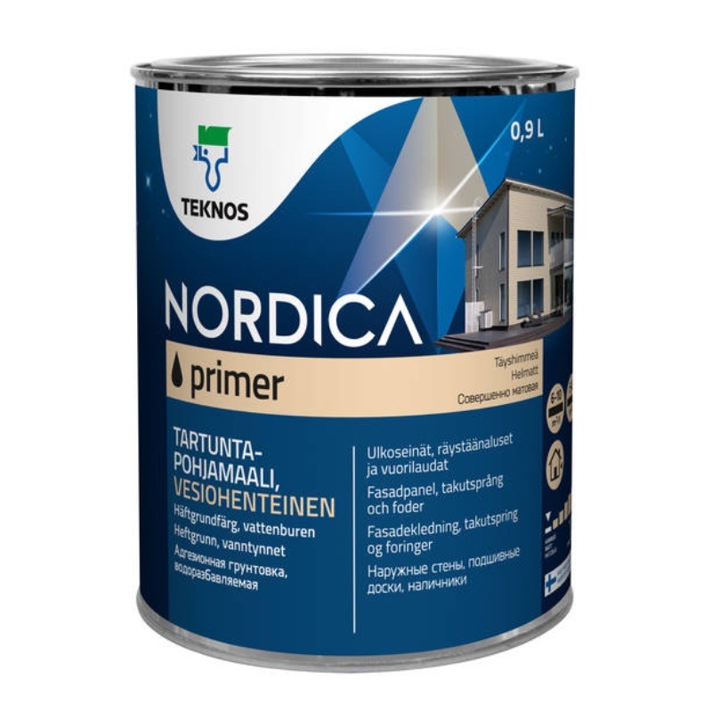 KRUNTVÄRV PUIDULE TEKNOS NORDICA PRIMER VALGE 0,9L