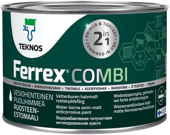 Vesialuseline roostetõrjevärv Teknos Ferrex combi 0,45 l