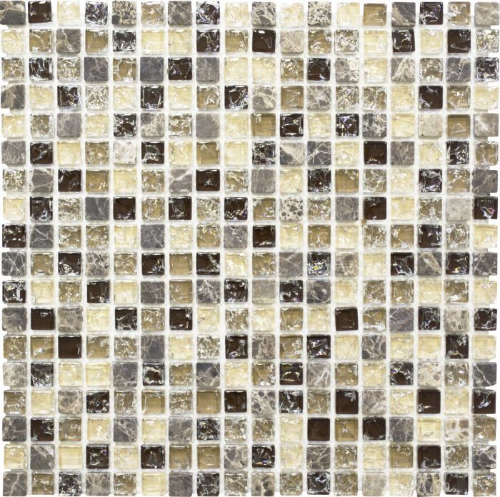 Mosaiikplaat HuH Square Mix pruun 30,5 x 30,5 cm
