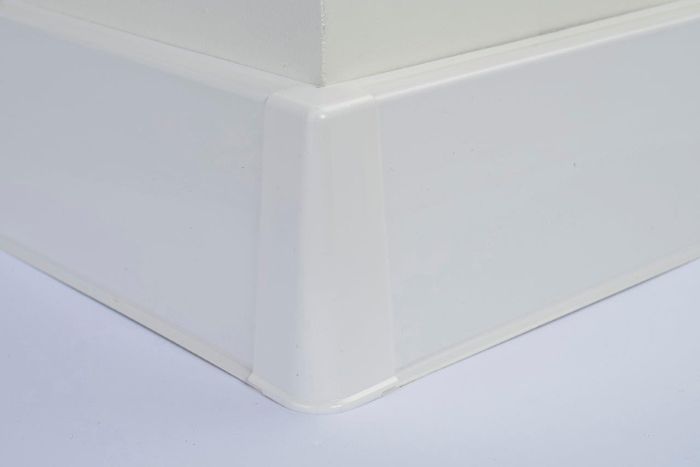 Põrandaliistu välisnurk PVC High Gloss White 22 x 75 mm
