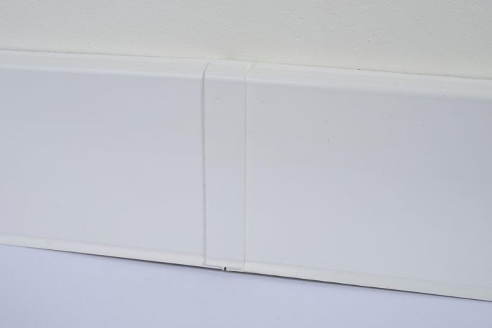 Põrandaliistu ühendustükk PVC High Gloss White 22 x 75 mm