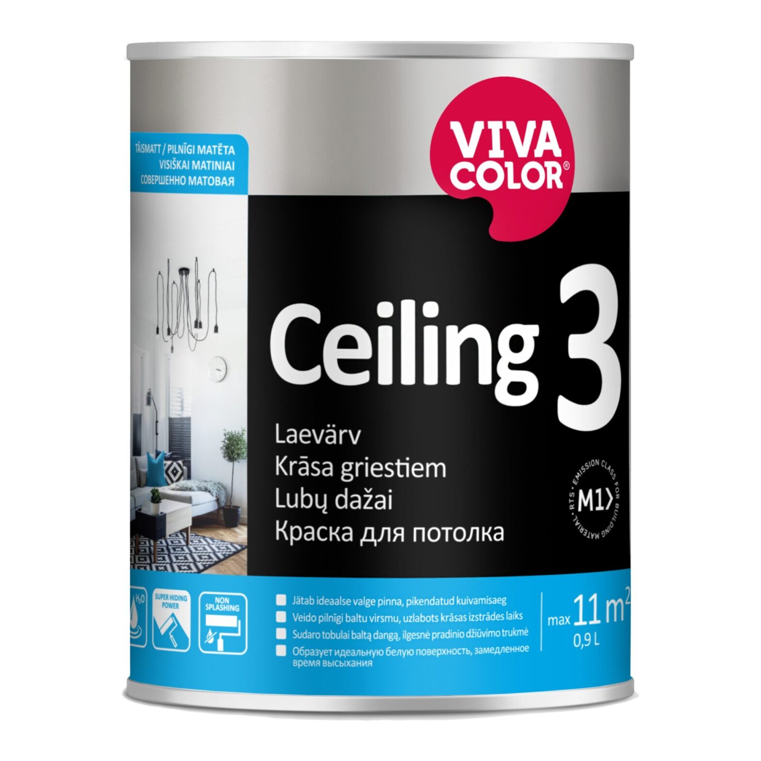 TÄISMATT LAEVÄRV VIVACOLOR CEILING 3 0,9L