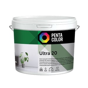 Dispersioonvärv Pentacolor Ultra 20, valge, 10 l