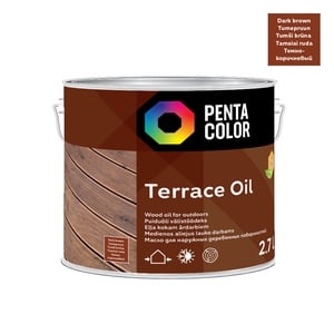 Terrassiõli Pentacolor Terrace Oil, tumepruun, 2.7 l