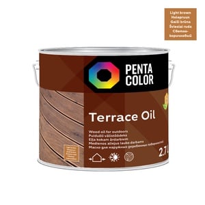 Terrassiõli Pentacolor Terrace Oil, hele pruun, 2.7 l