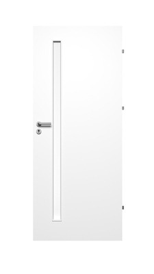 Siseukseleht Domoletti SIMI, parempoolne, valge, 203.5 x 64.4 x 4 cm