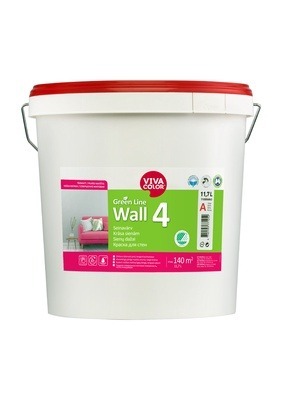 Seinavärv Vivacolor Green Line Wall 4, valge, 11.7 l