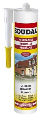 Silikoon kasutusvalmis Soudal NEUTRAL BS, 0.28 l