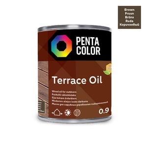 Terrassiõli Pentacolor Terrace Oil, pruun, 0.9 l