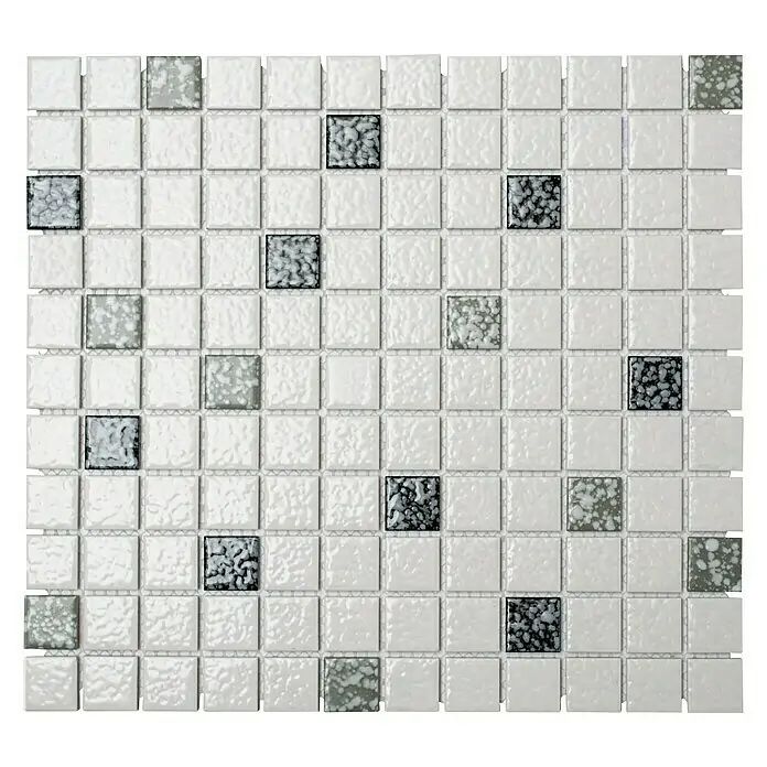 Mosaiikplaat Quadrat Mix TD 180 N valge/must 30,5 x 30,5 cm