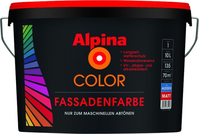 Fassaadivärv Alpina Color Fassadenfarbe Base 1 valge 10 l