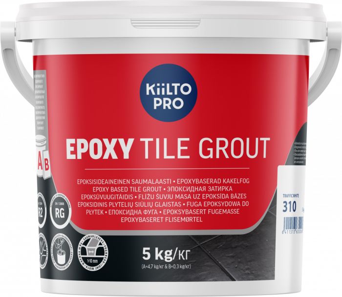 Vuugitäidis Kiilto Pro Epoxy Tile grout 340 silk grey 5 kg