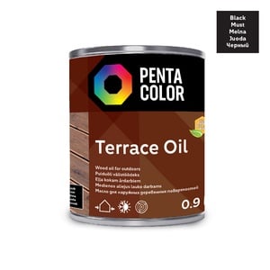 Terrassiõli Pentacolor Terrace Oil, must, 0.9 l