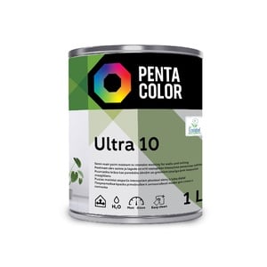 Dispersioonvärv Pentacolor Ultra 10, valge, 1 l