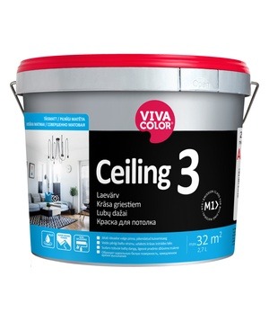 Värv Vivacolor Ceiling 3, valge, 2.7 l