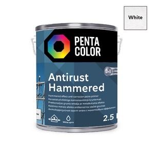 Eriotstarbeline värv Pentacolor Anti Rust Hammered, 2.5 l, valge