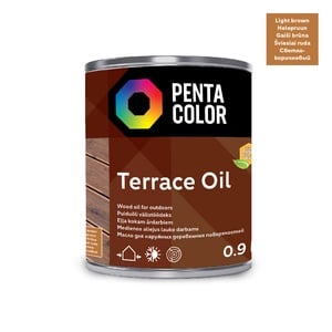 Terrassiõli Pentacolor Terrace Oil, hele pruun, 0.9 l