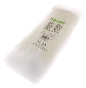 Kinnitusrihm Haupa, plastmass, valge, 250 mm x 4.8 mm