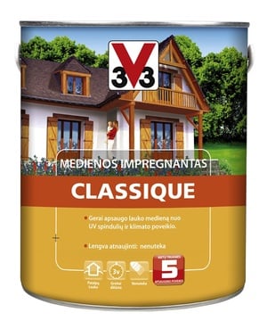 Puidu immutusvahend V33 Classique, hele tamm, 2.5 l