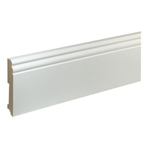 Põrandaliist FU111L 544721 FOFA015, 2400 mm x 111 mm x 19 mm, valge