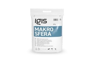 Pahtel Igis Makrosfera, kerge jämedateraline, valge, 17 l