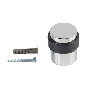 Uksestopper Haushalt DS071CC, 41 mm, Ø 37 mm, plastik/kumm/teras, kroom