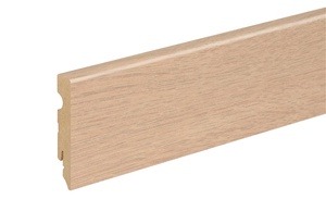 Põrandaliist 549994 FU084L, 2400 mm x 80 mm x 15 mm, pruun/tamm