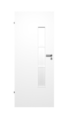 Siseukseleht Domoletti Merida, vasakpoolne, valge, 203.5 x 64.4 x 4 cm