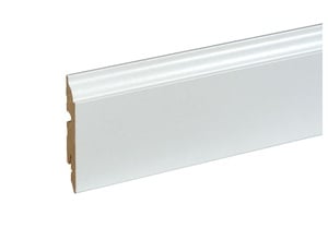 Põrandaliist FU082L 530020 FOF A015, 2400 mm x 80 mm x 13 mm, valge